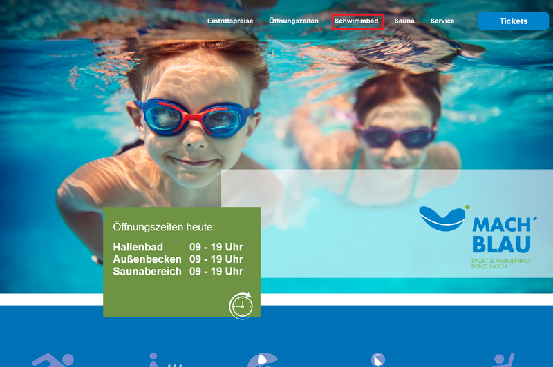 Informationen zum Schwimmbad von mach blau Informationen zum Schwimmbad von mach blau